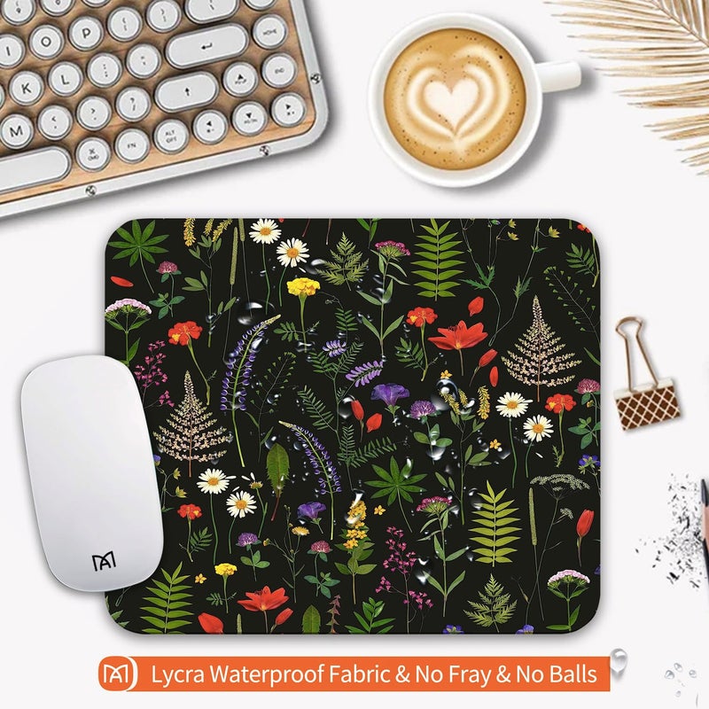 Armanza Square Mouse Pad Flowers,Personalized Premium-Textured Custom Mouse Mat Design,Washable Mousepad Lycra Cloth,Non-Slip Rubber Base Computer Mouse Pads for Wireless Mouse - Image 3
